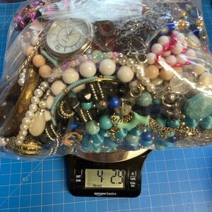 UNTESTED surprise jewelry lot from estate & thrift antique store AS IS c…